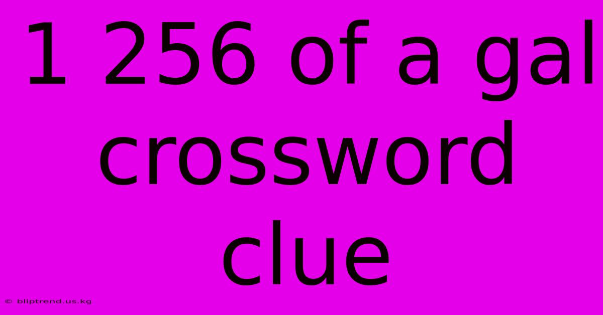 1 256 Of A Gal Crossword Clue