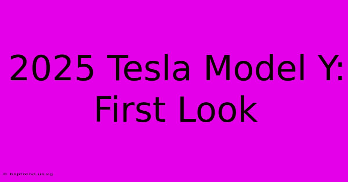 2025 Tesla Model Y: First Look