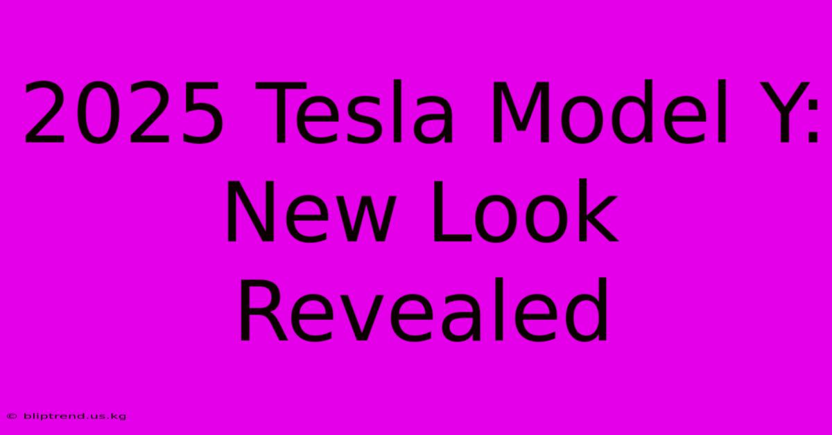 2025 Tesla Model Y: New Look Revealed