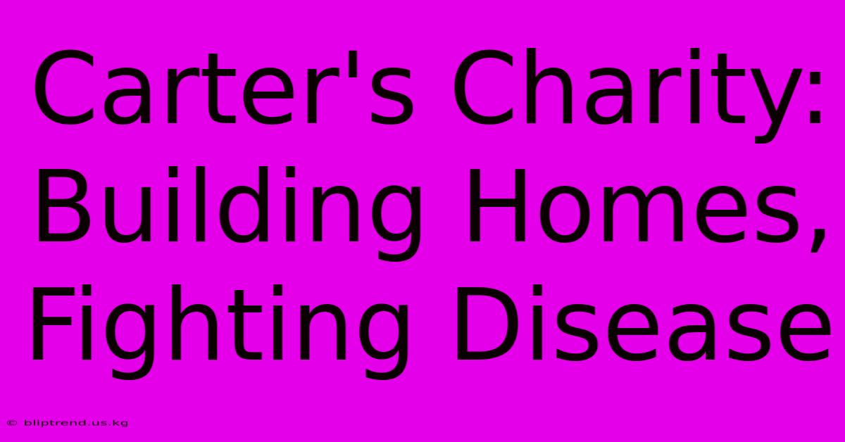 Carter's Charity: Building Homes, Fighting Disease