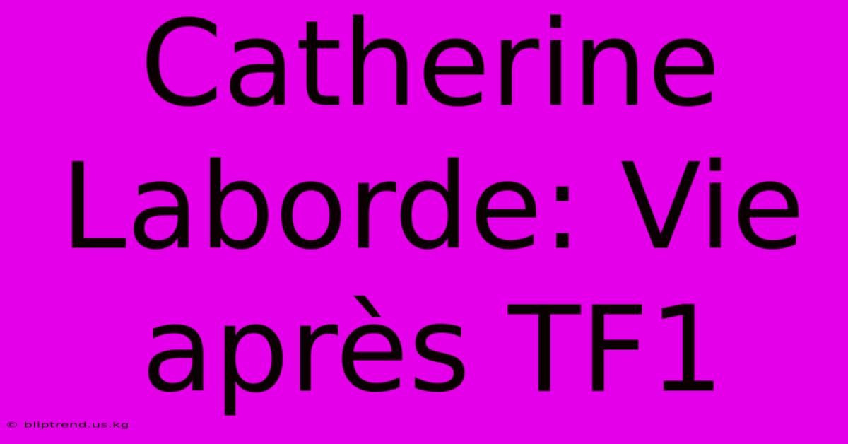 Catherine Laborde: Vie Après TF1