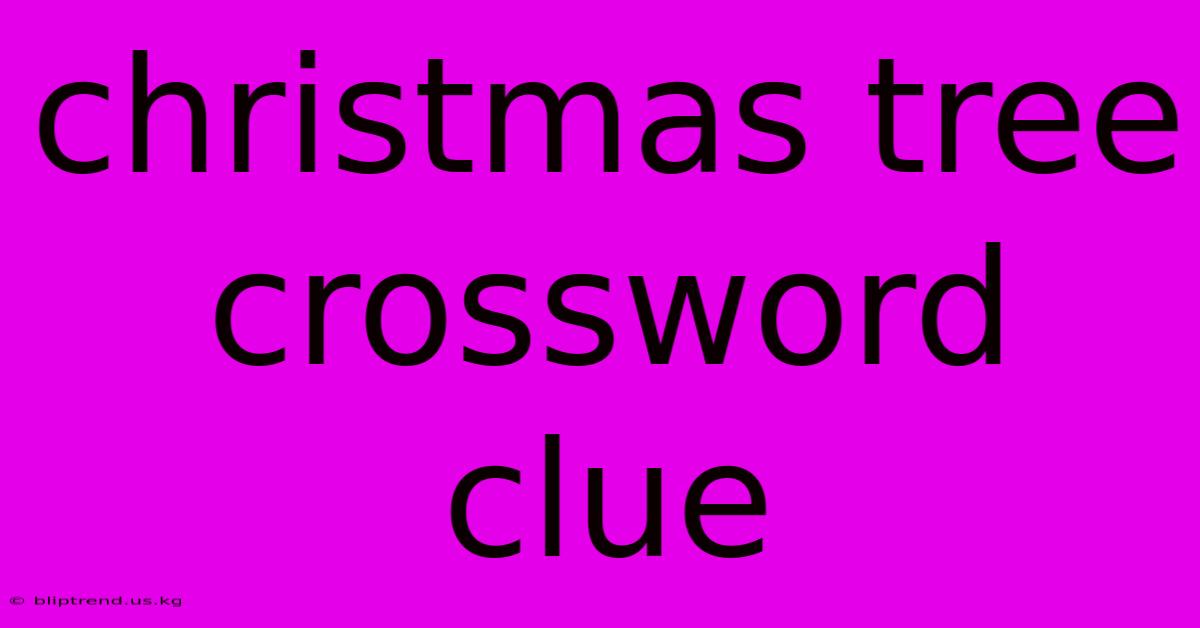 Christmas Tree Crossword Clue