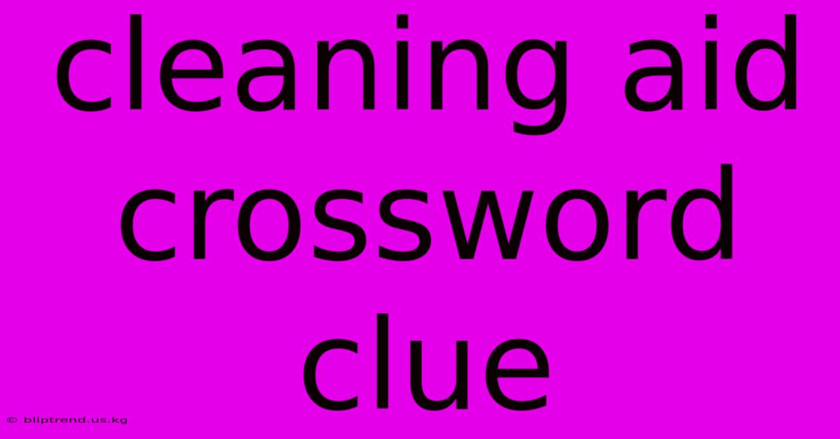 Cleaning Aid Crossword Clue