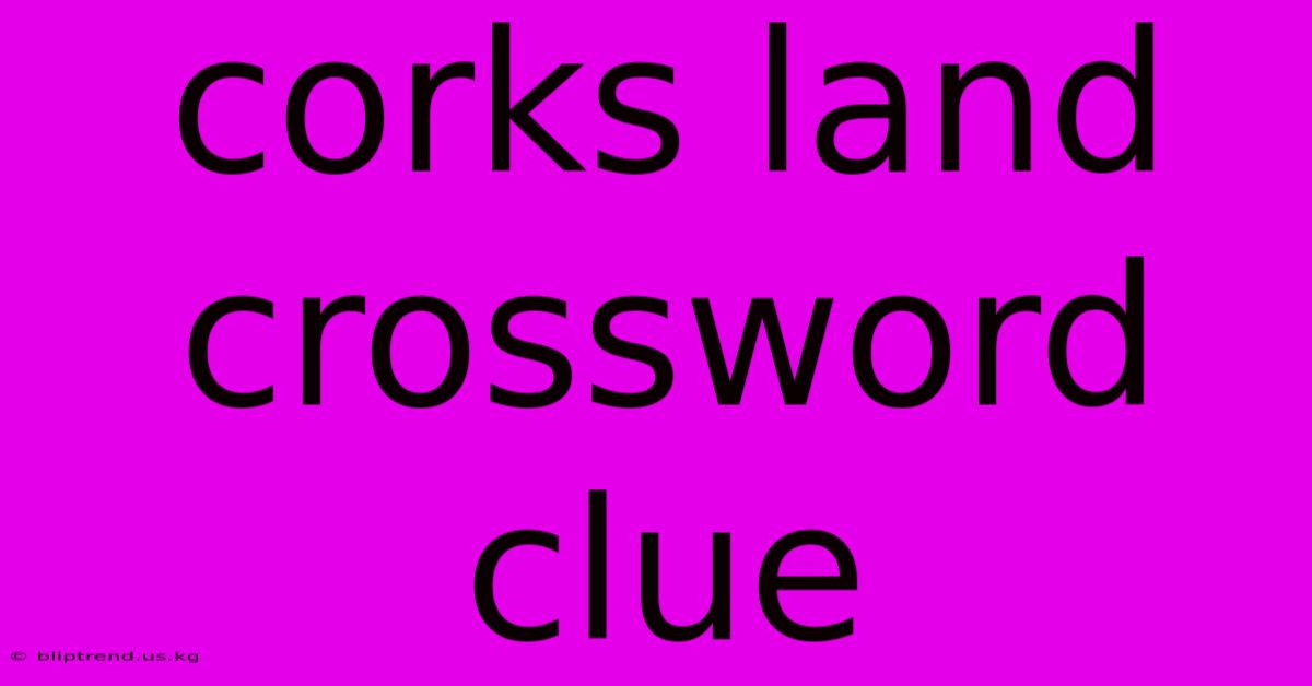 Corks Land Crossword Clue