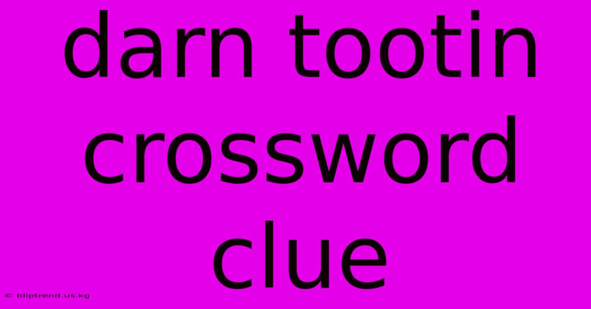 Darn Tootin Crossword Clue