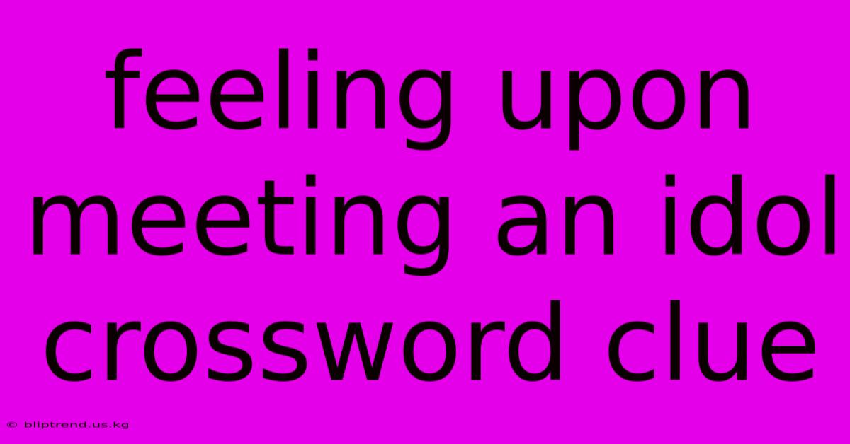 Feeling Upon Meeting An Idol Crossword Clue