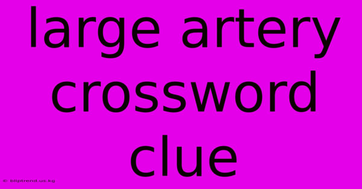 Large Artery Crossword Clue