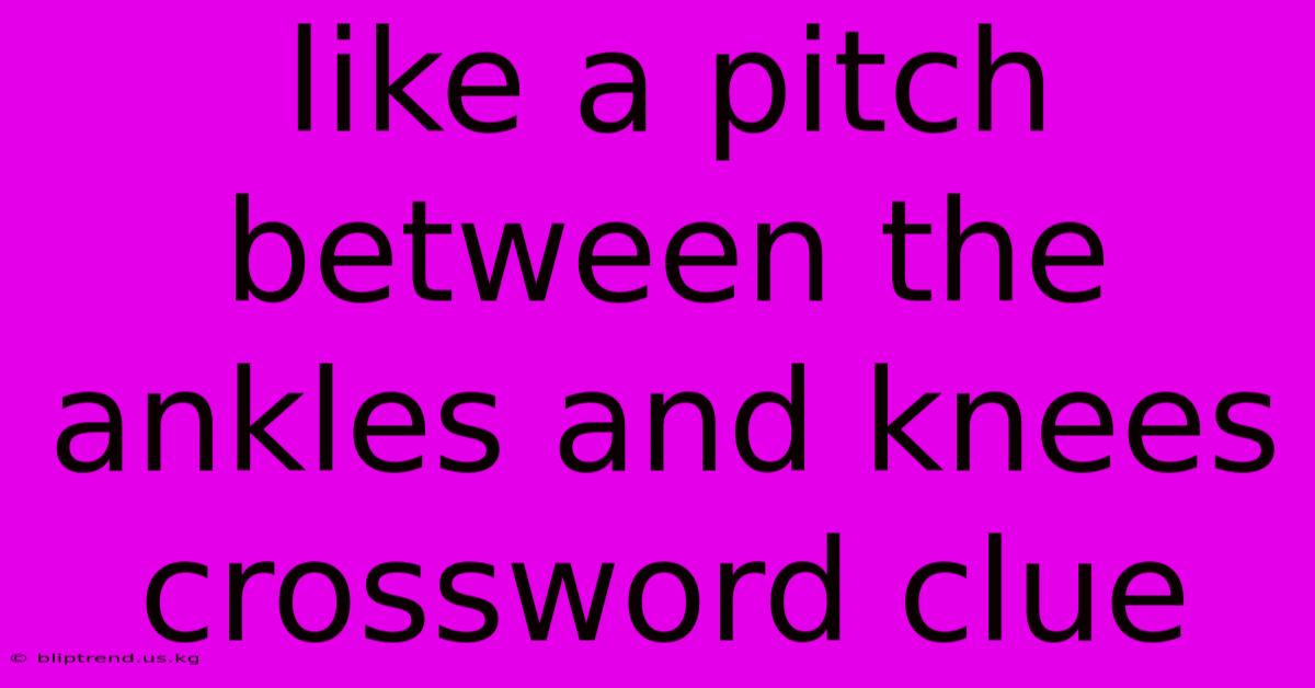 Like A Pitch Between The Ankles And Knees Crossword Clue