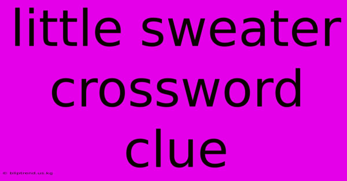 Little Sweater Crossword Clue