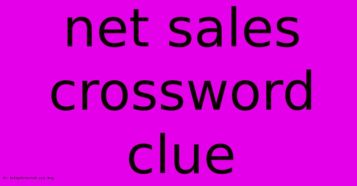 Net Sales Crossword Clue