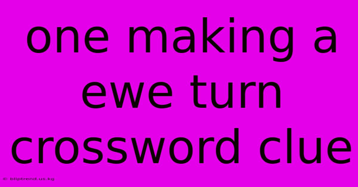 One Making A Ewe Turn Crossword Clue
