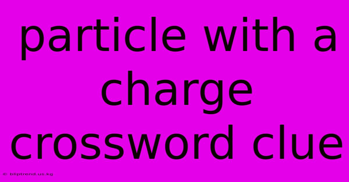 Particle With A Charge Crossword Clue