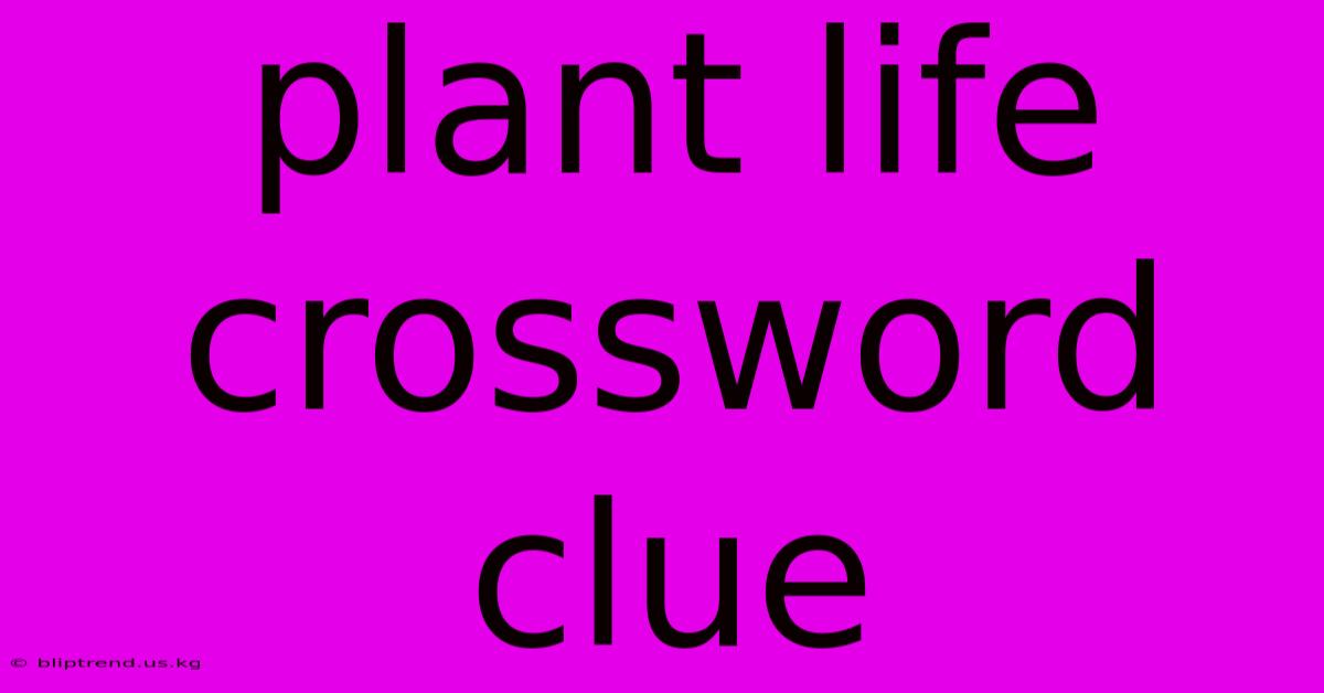 Plant Life Crossword Clue