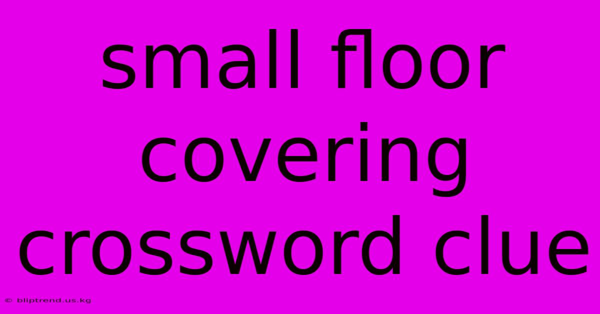 Small Floor Covering Crossword Clue