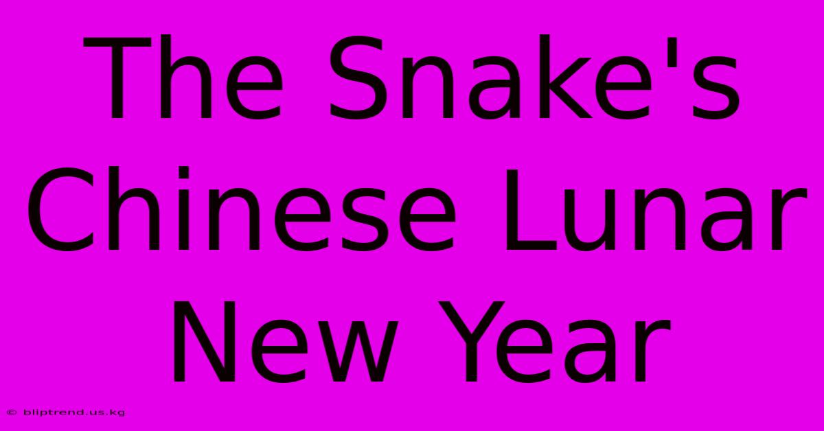 The Snake's Chinese Lunar New Year