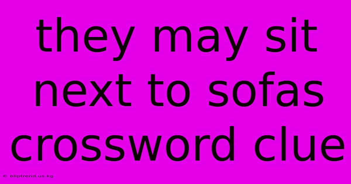 They May Sit Next To Sofas Crossword Clue