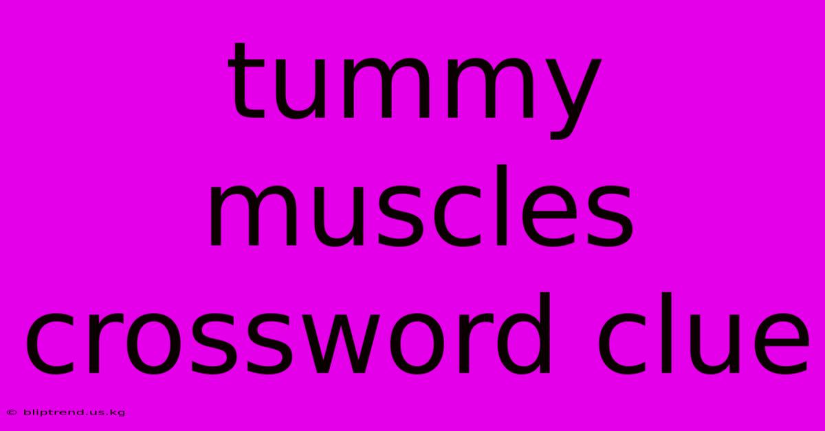 Tummy Muscles Crossword Clue