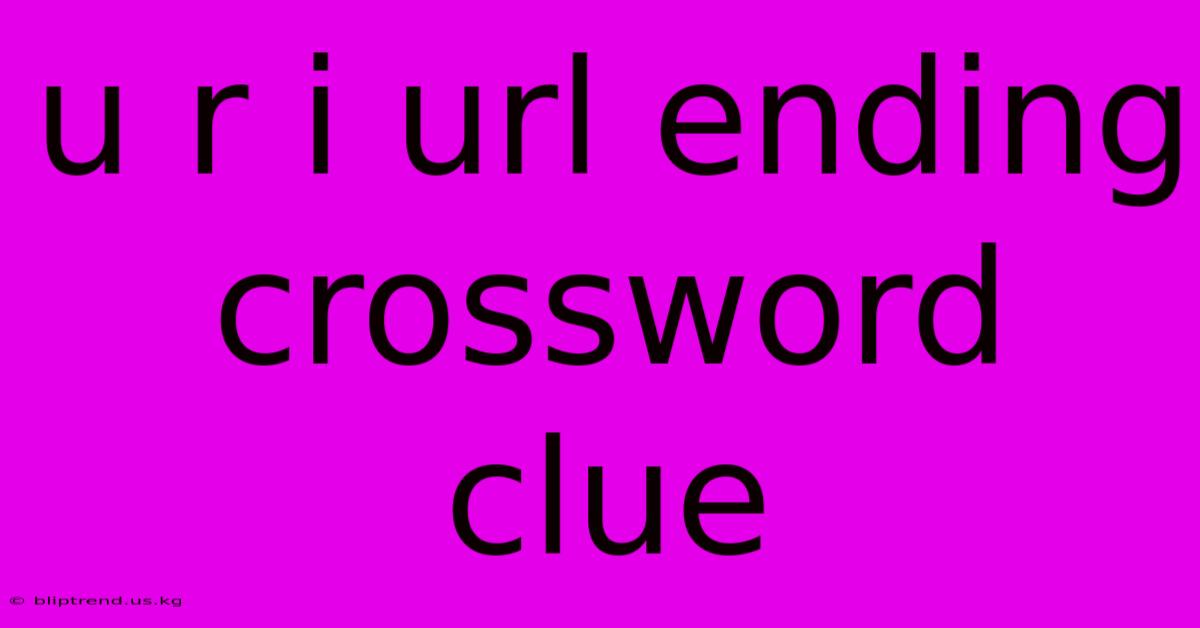 U R I Url Ending Crossword Clue