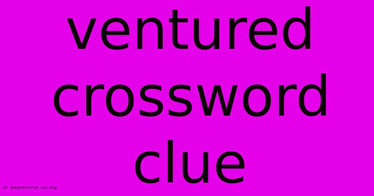 Ventured Crossword Clue