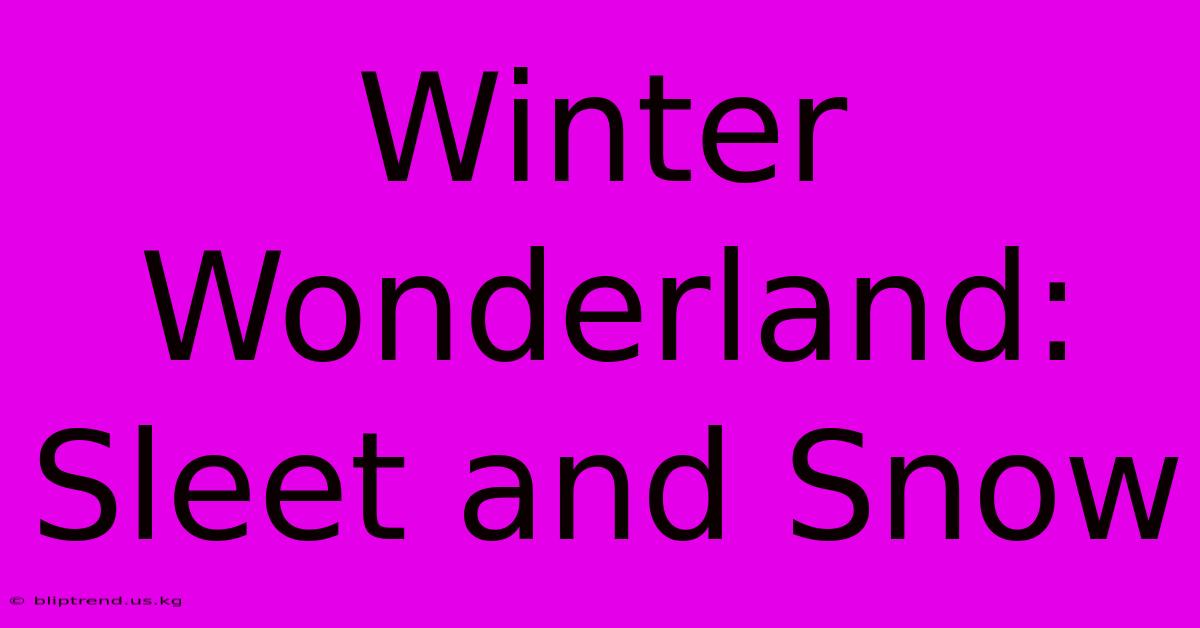 Winter Wonderland: Sleet And Snow