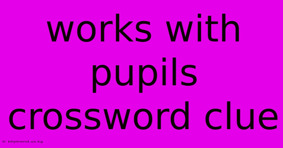 Works With Pupils Crossword Clue